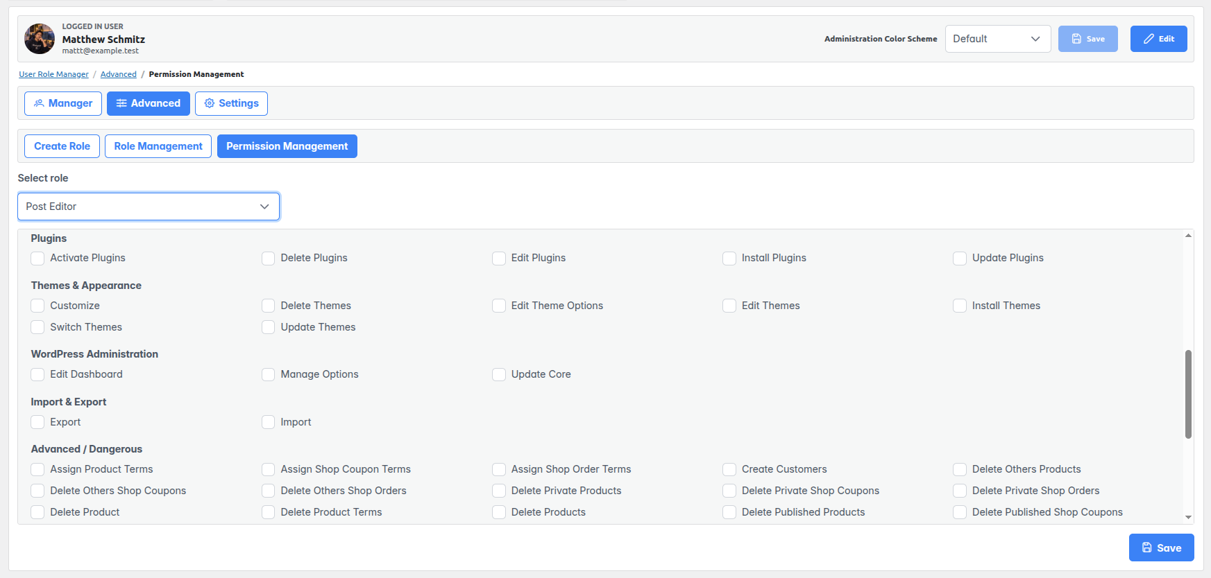 Role Manager feature overview 7